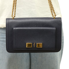 Salvatore Ferragamo Ginevra Leather Shoulder Bag