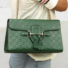 Gucci Green Emily Medium Handbag