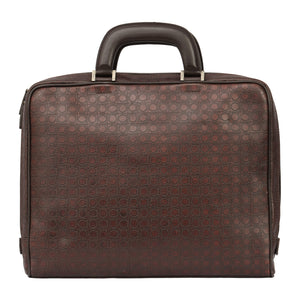 Salvatore Ferragamo Gancini Monogram Leather Briefcase