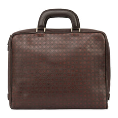 Salvatore Ferragamo Gancini Monogram Leather Briefcase