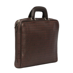 Salvatore Ferragamo Gancini Monogram Leather Briefcase