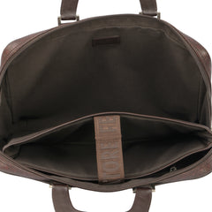 Salvatore Ferragamo Gancini Monogram Leather Briefcase