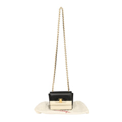Salvatore Ferragamo Bicolor Vara Bow Mini Chain Flap Bag