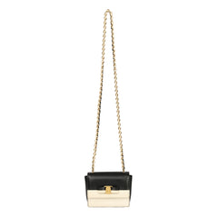 Salvatore Ferragamo Bicolor Vara Bow Mini Chain Flap Bag