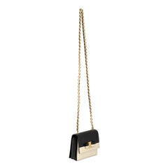 Salvatore Ferragamo Bicolor Vara Bow Mini Chain Flap Bag