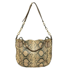 COACH KRITIN PYTHON EMBOSSED LEATHER HOBO BAG