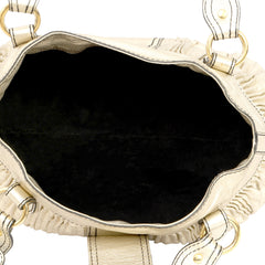 Valentino Garavani Metallic Gold Crystal Catch Satchel Bag