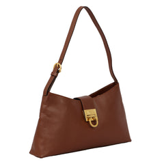 Salvatore Ferragamo Gancini Embossed Leather Flap Shoulder Bag