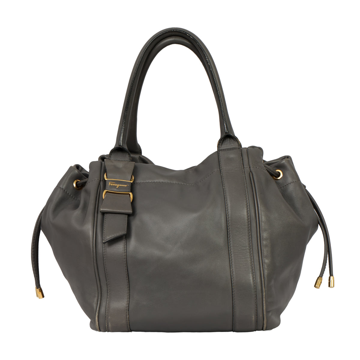 Salvatore Ferragamo Vara Ribbon Pleated Leather Bag