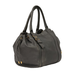 Salvatore Ferragamo Vara Ribbon Pleated Leather Bag