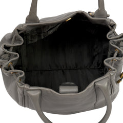 Salvatore Ferragamo Vara Ribbon Pleated Leather Bag