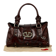 Valentino Garavani Crystal Catch Satchel Bag