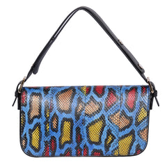 FENDI 3 BAGUETTE PYTHON LEATHER SHOULDER BAG