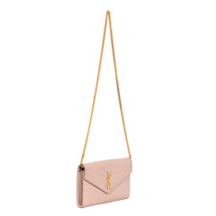 YVES SAINT LAURENT CASSANDRE MATELASSE ENVELOPE WALLET ON CHAIN BAG