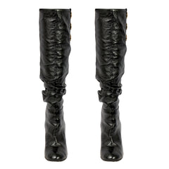 Gianni Versace Size: EU 38 Medusa Triple Button Slouch Boots