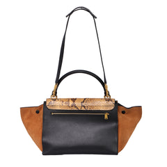 CELINE TRAPEZE MEDIUM PYTHON LEATHER HANDBAG