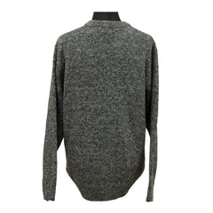 Ami Paris Size: L Grey Logo Cotton Sweater