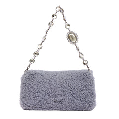 MIU MIU BIJOU STRAP CINDERELLA FUR SHOULDER BAG