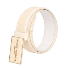 VERSACE SIZE 90 CM/ 36 INCHES GOLD-TONE BUCKLE BELT