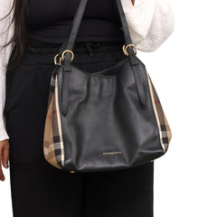 BURBERRY CANTERBURY HOUSE CHECK TOTE BAG