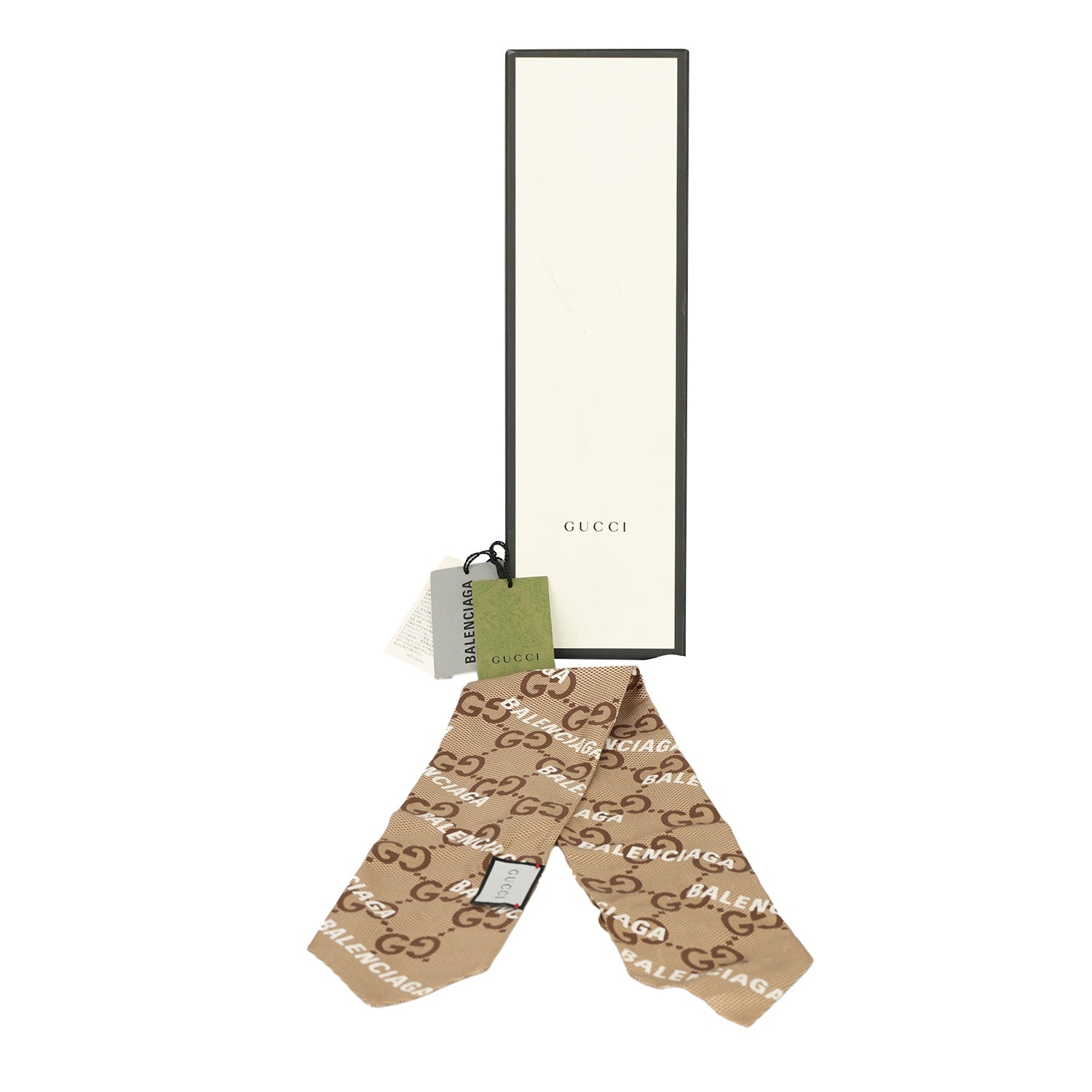 GUCCI X BALENCIAGA SIZE:10/2 X 86CM SILK NECKERCHIEF 