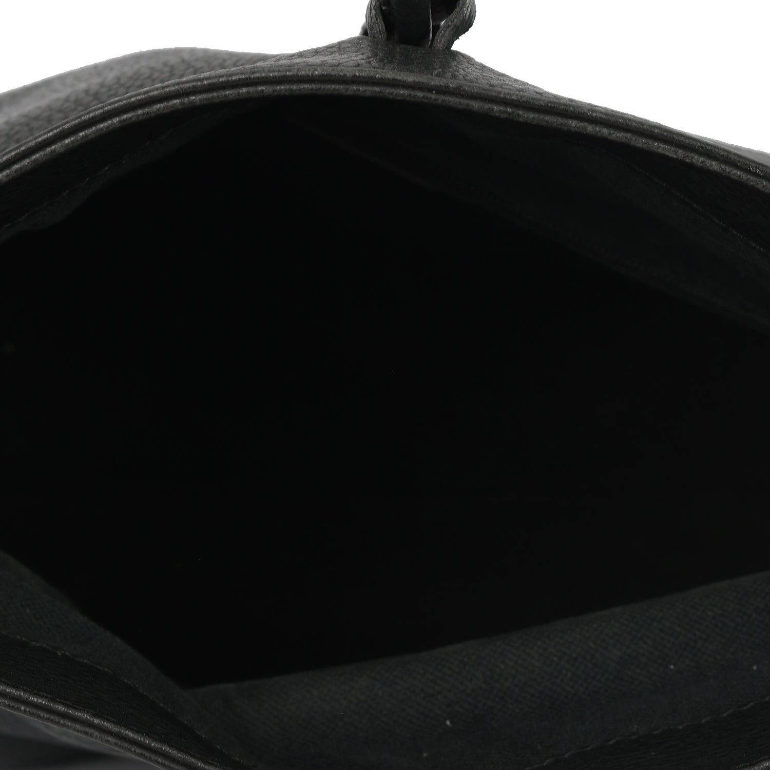 BURBERRY BLACK PEBBLED LEATHER HORN TOGGLE SHOULDER BAG 