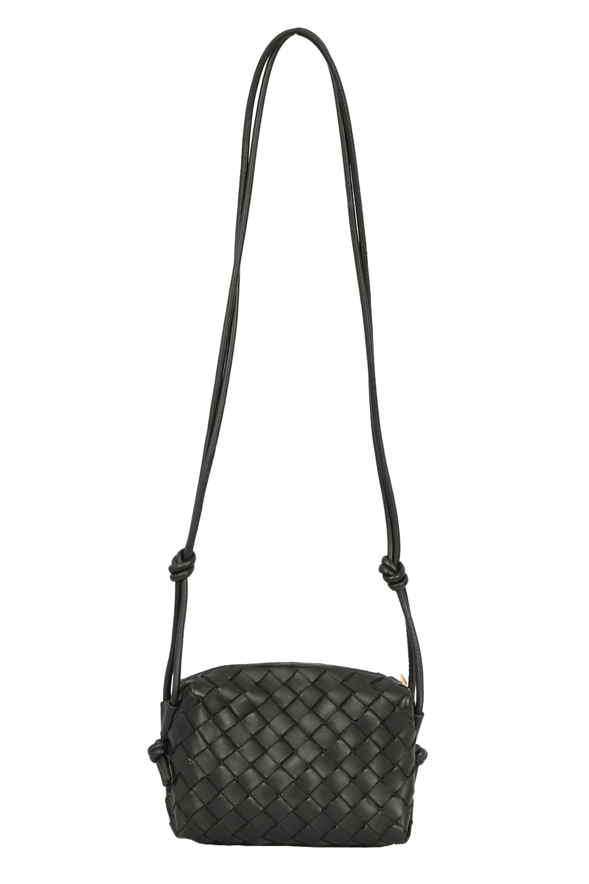 Bottega Veneta Black Mini Loop Camera Bag
