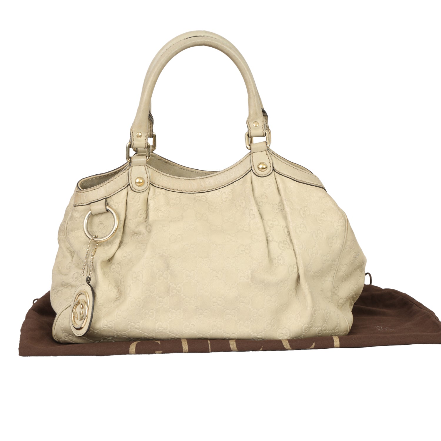 GUCCI GUCCISSIMA SUKEY LEATHER HANDBAG 