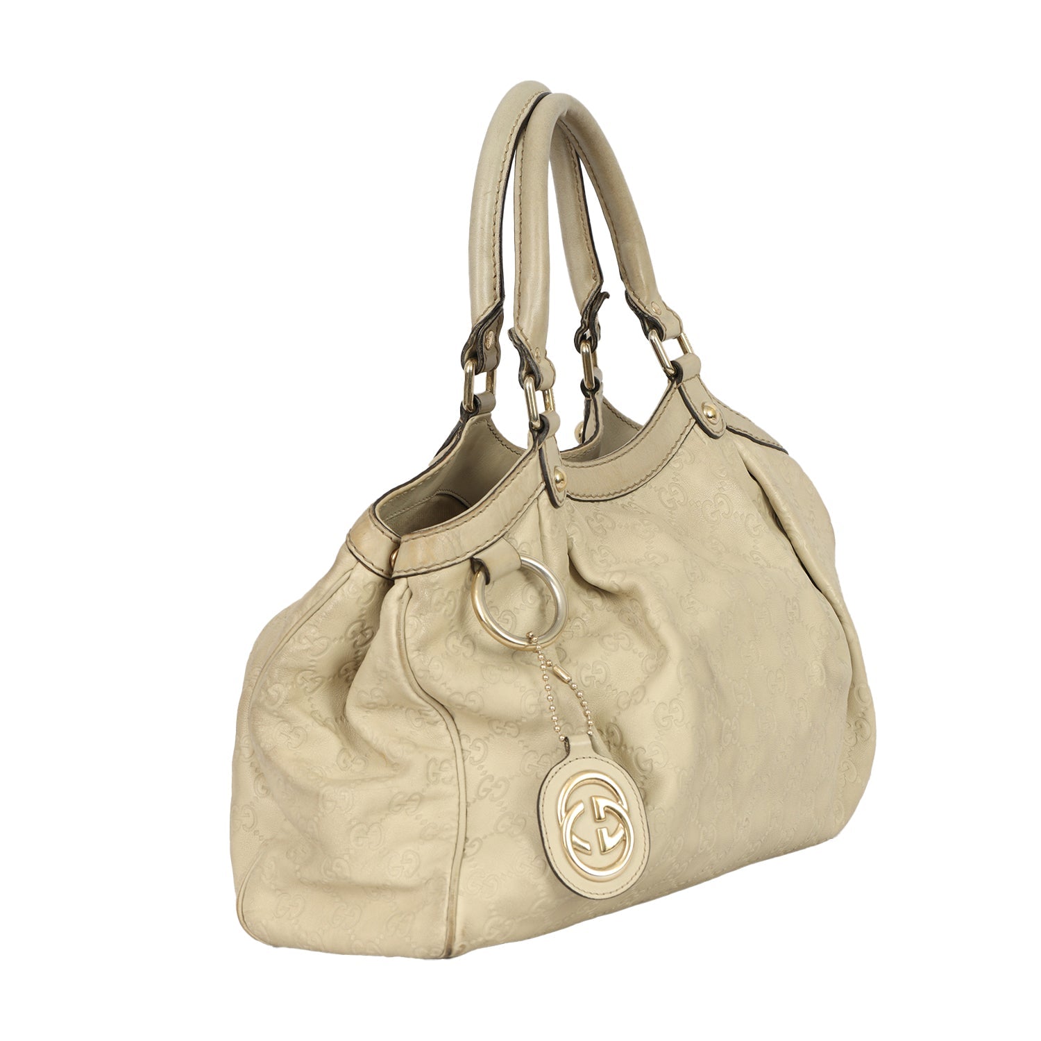 GUCCI GUCCISSIMA SUKEY LEATHER HANDBAG 