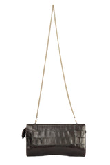 Vivienne Westwood Black Orb Plaque Clutch Bag