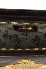 Vivienne Westwood Black Orb Plaque Clutch Bag