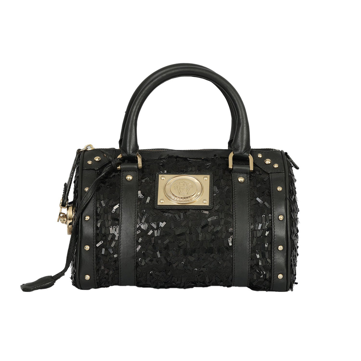 VERSACE SNAP OUT OF IT TOP HANDLE BAG 