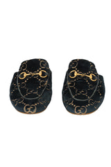 Gucci Size EU 36.5 Princetown Gg Velvetmules