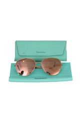 Tiffany And Co Gold Toned Frame Aviators Sunglasses