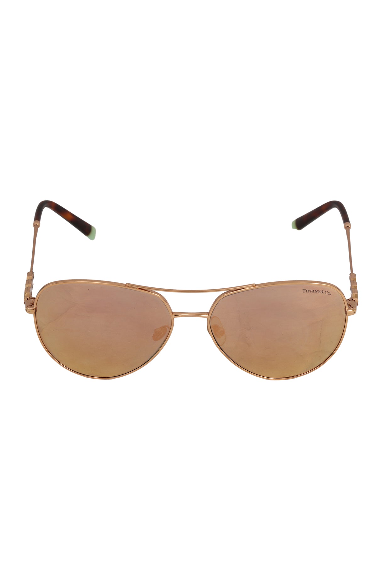 Tiffany And Co Gold Toned Frame Aviators Sunglasses