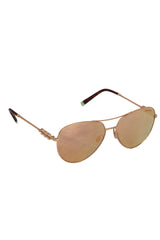 Tiffany And Co Gold Toned Frame Aviators Sunglasses
