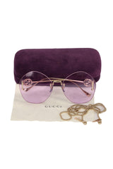 Gucci Gg1203S Rimless Violet Sunglasses