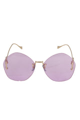 Gucci Gg1203S Rimless Violet Sunglasses
