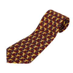 CHANEL CHERUB PATTERN SILK TIE 