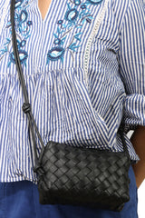 Bottega Veneta Black Mini Loop Camera Bag