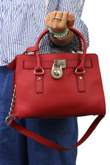 Michael Kors Red Hamilton Satchel Bag