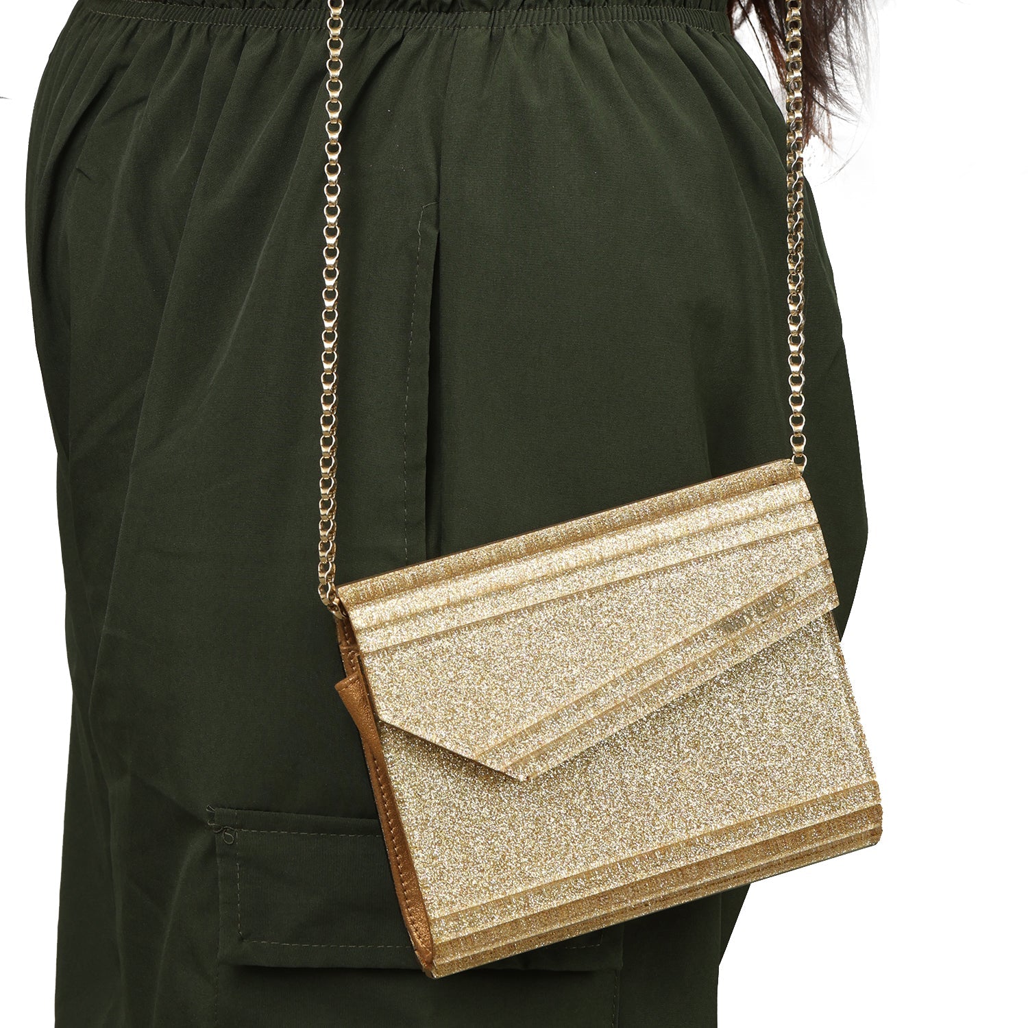 JIMMY CHOO GOLD CANDY CLUTCH 
