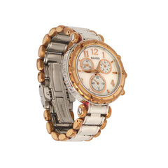BALMAIN DOWNTOWN BALMAINIA CHRONO TWO-TONE STAINLESS STEEL GOLD PVD LADY WATCH