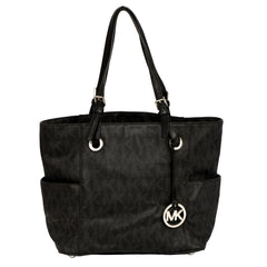 MICHAEL KORS JET SET CIRCULAR LOGO CHARM TOTE BAG