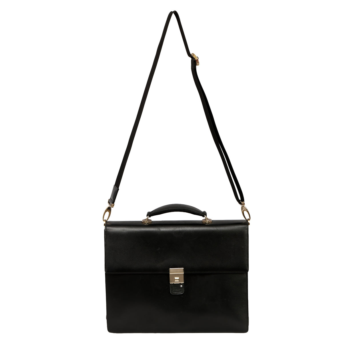 MONT BLANC MEISTERSTUCK SILVER-PLATED LATCH BRIEFCASE