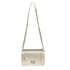 CHRISTIAN DIOR DIORAMA CANNAGE SILVER SHOULDER BAG