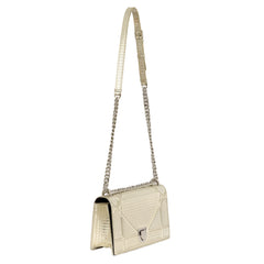 CHRISTIAN DIOR DIORAMA CANNAGE SILVER SHOULDER BAG
