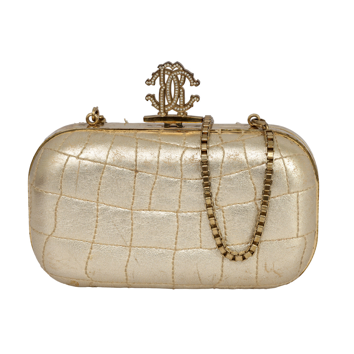 ROBERTO CAVALLI LEOPARD PRINT “RC” LOGO SLING BAG
