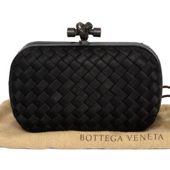 BOTTEGA VENETA INTRECCIATO WOVEN KNOT CLUTCH
