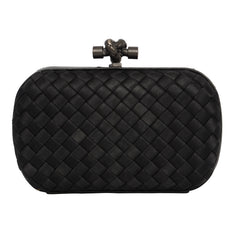 BOTTEGA VENETA INTRECCIATO WOVEN KNOT CLUTCH